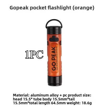 GOPEAK Pocket Mini Flashlight Outdoor Key Clip Cap Ambient Led Long Endurance Disaster Relief Emergency 5050 Small Light - Urbizia