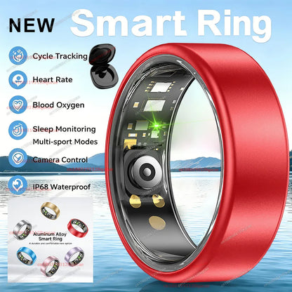 R10 Smart Ring with Charging Case Multi-color Ring Men Women Health Sleep Heart Rate Monitoring IP68 Waterproof Multi-sport Mode