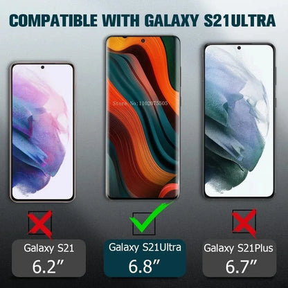4Pcs Curved Tempered Glass For Samsung Galaxy S25 S24 S23 S22 S21 Ultra Plus S21 S20 S10 Note 20 10 S8 S9 Screen Protector Glass