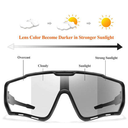 POAT Photochromic UV400 MTB Cycling Sunglasses