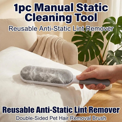 1PC Grey Clothes Lint Remover Brush, Reusable Pet Hair Remover for Clothing, Effective Fabric Shaver for Couch, Carpet, Curtain