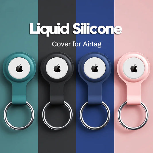 Silicone Protective Case for Apple AirTag with Keychain