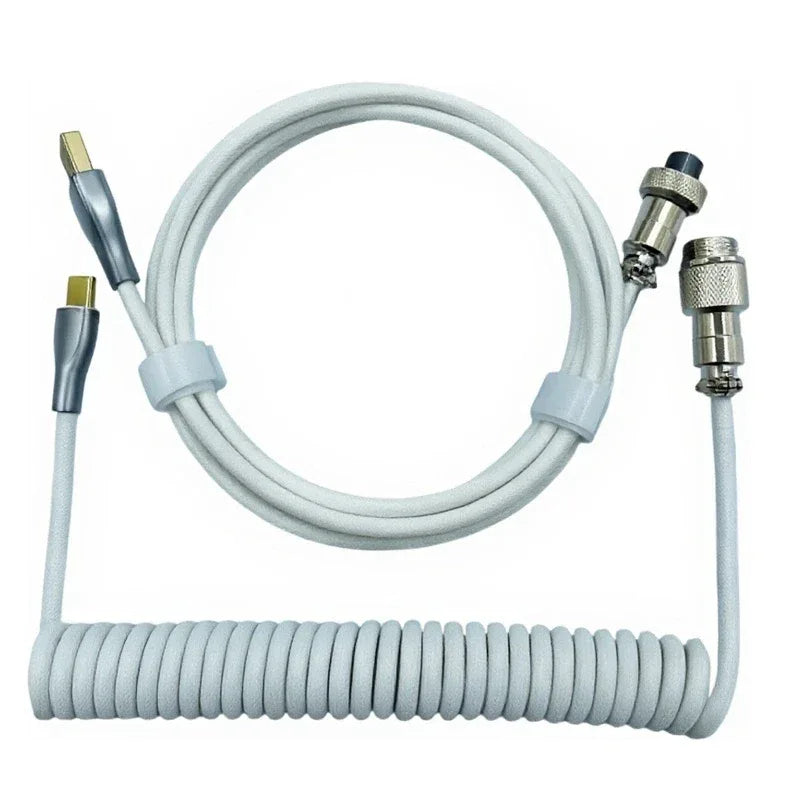 Mechanical Keyboard Coiled USB-C Aviator Cable