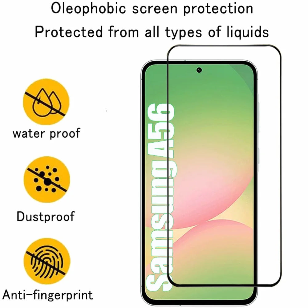 2/4PCS Cristal Templado For Samsung Galaxy A56 A55 A54 A53 Tempered Glass For Samsung A17 A27 A37 A57 A36 A26 A16 Screen Protector Samsung S26 S25 S24 Ultra Phone Protective Film