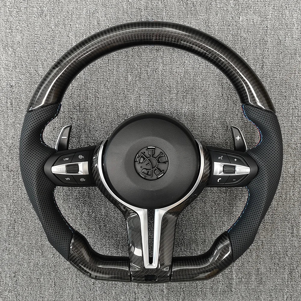 M Upgraded Steering Wheel Sport Carbon Fiber Parts For BMW F20 F23 F10 F12 F30 F32 F34 F45 F22 F39 F15 F25 M3 M5 E87 E70 E90 E84