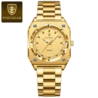 POEDAGAR Elegant Ladies Wristwatch Waterproof Stainless Steel Luminous Exquisite Woman Watch Quartz High Quality Women's Watches