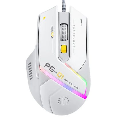 Inphic PG1 Wired Gaming Mouse RGB Lighting Effect Ergonomic Home Office Mouse For Desktop Computer Laptop
