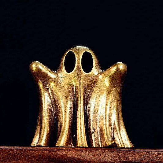 Punk Brass Halloween Ghost Small Statue Vintage Miniatures Figurines Desktop Decorations Crafts Home Decors Ornaments Sculptures