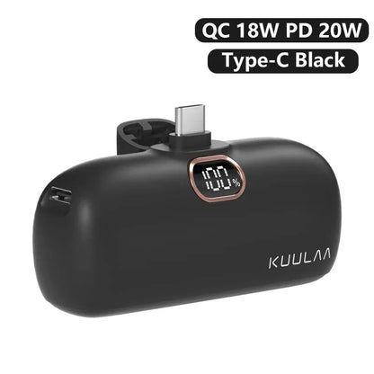 KUULAA 5000mAh Mini Power Bank 20W PD Fast Charging