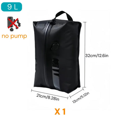 17L Travel Vacuum Storage Bags with Air Pump, Outdoor Clothes Compression Bags, Reusable Empty Vacuum Bags for Clothes Suitcases