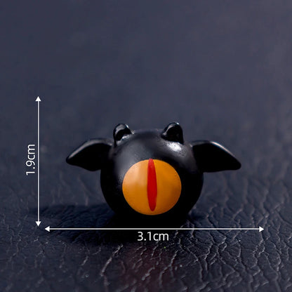 Miniature Halloween Resin Figurines – 3D Horror Raven, Tombstone, Ghost & Skull Ornaments