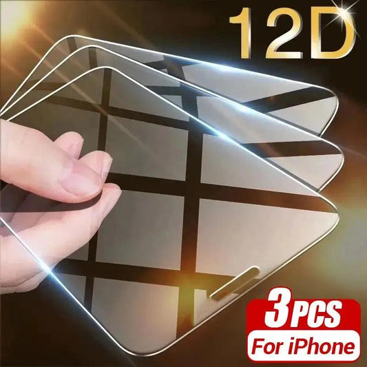 3Pcs Tempered Glass Screen Protector for iPhone HD Protection