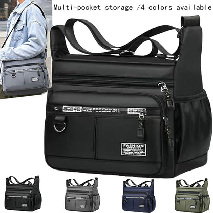 Durable Multi-Pocket Business Bag Shoulder Bag for Men And Women Casual Business Handbag with Multiple Compartments
