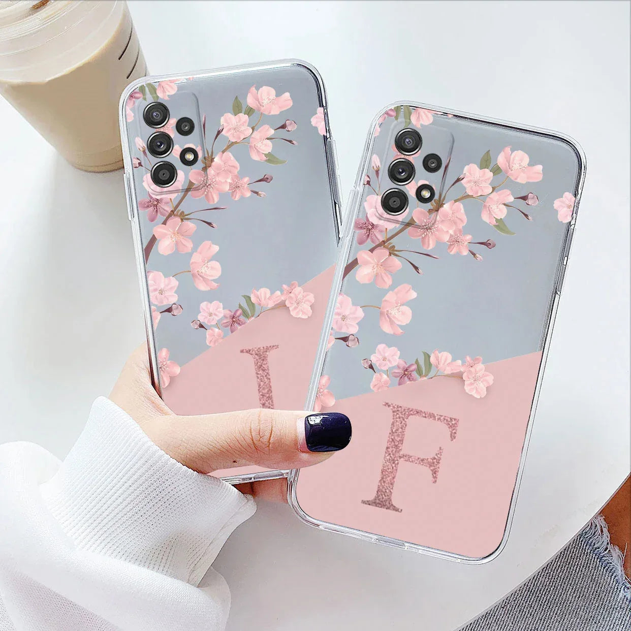 A-Z Letter Transparent Soft Slim Case for Samsung Galaxy