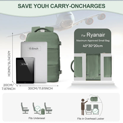 Ryanair-Approved Cabin Backpack 40x20x25cm – Travel Laptop Bag