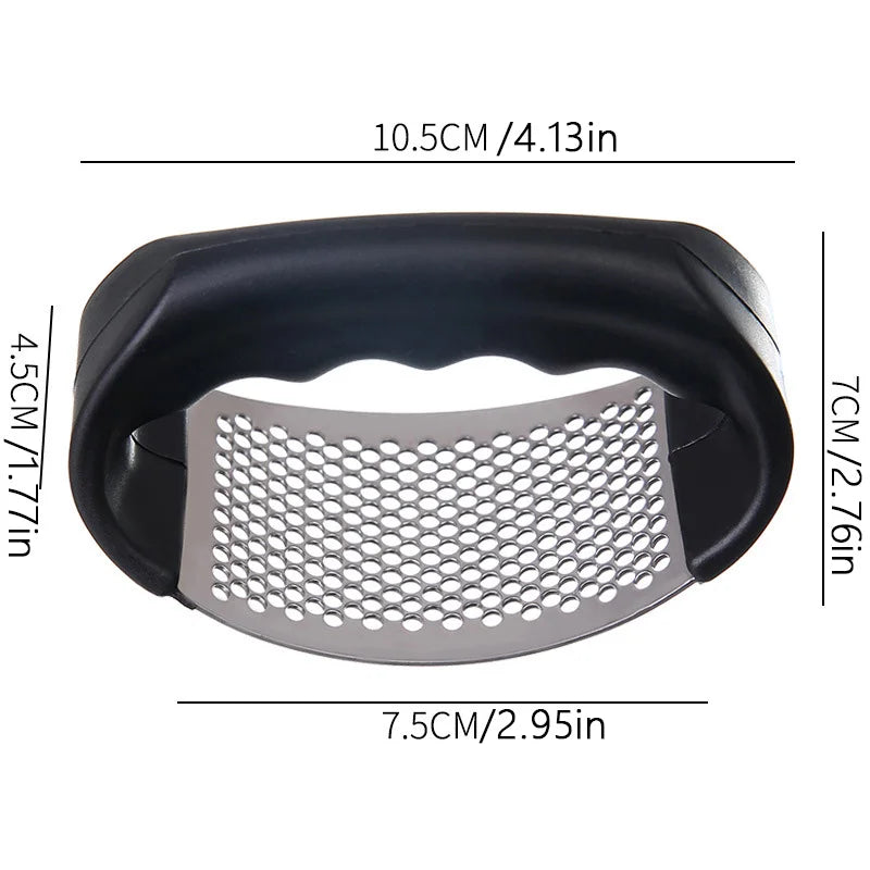 Garlic Press and Mincer, Heavy Duty Stainless Steel with Soft Handle, Effortless Garlic Crusher for Minced Garlic and Paste