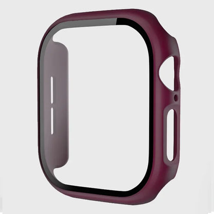 Tempered Glass+Case For Apple Watch 38-40mm 41mm 42mm 44mm 45mm 46mm Screen Protector Protective Cover iWatch 11 10 8 7 9 6 SE 5