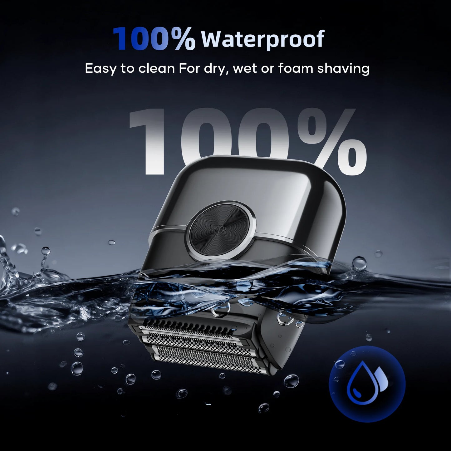 KENSEN S26 Electric Shaver for Men 4D Floating Blades Foil Shavers Waterproof 8000RPM Beard Trimmer Portable Mini Electric Razor