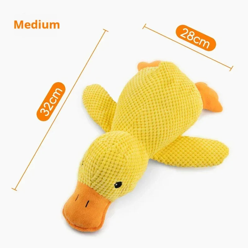 Dog toy plush companion sleeping duck bite resistant teeth grinding sound relief duck sound toy - Urbizia