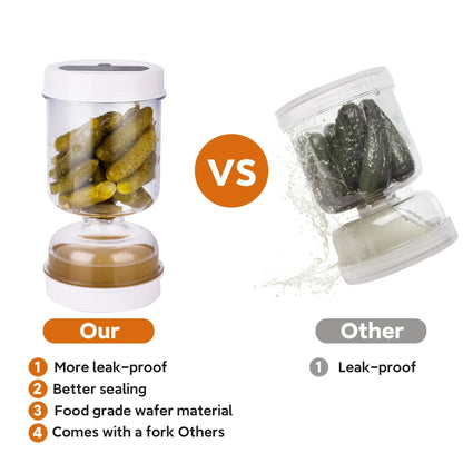 Olive Pickle Strainer Jar Airtight Flip Storage