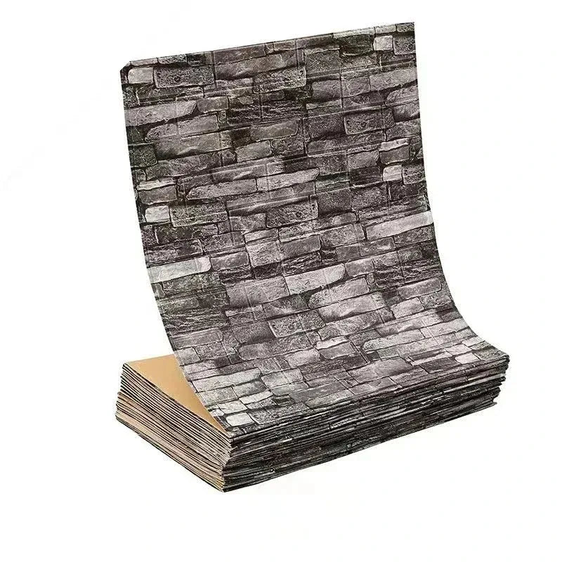 1/5/10m/Roll Retro 3D Wall Sticker Imitation Brick Plane Wall Sticker Furniture Stickers Wallpaper for Wall Living Room Kitchen