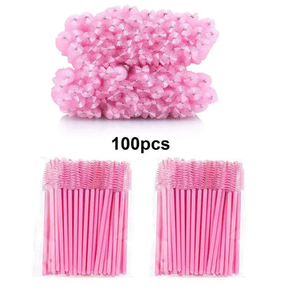 100pcs Disposable Eyelash Spoolie Brushes