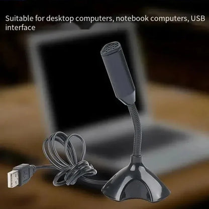 USB Condenser Microphone with Stand for PC Gaming & Streaming