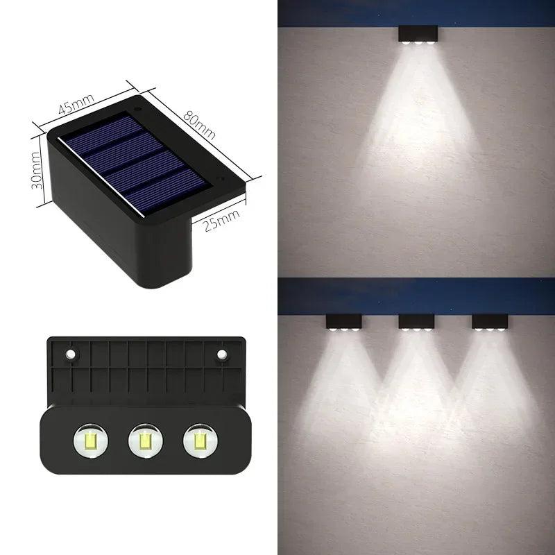 1/2/4PCS Solar Wall Lights Outdoor Waterproof Garden Step Lighting for Yard Fence Stair Pathway Decoration Outside Solar Lights