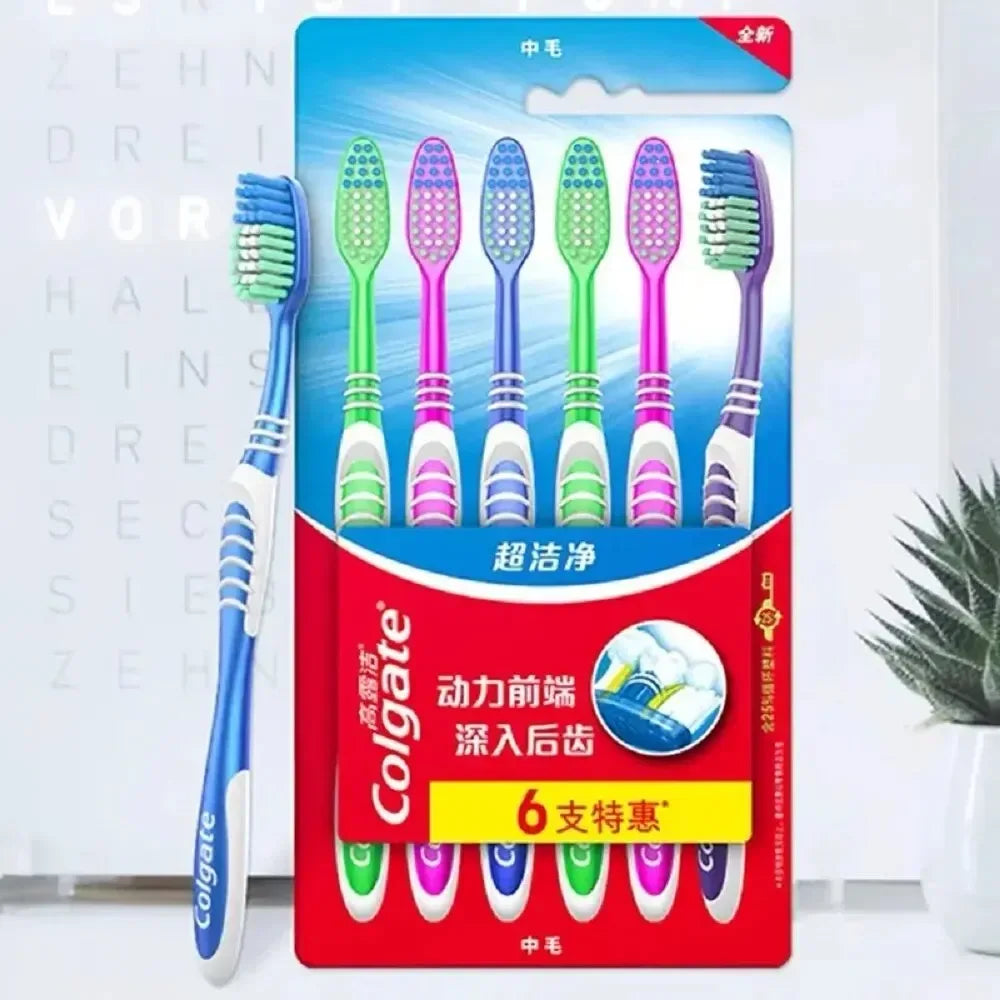Toothbrushes Set - Random Colors, Family/Couple Use, Travel Suit for Men & Women, Back Tooth Cleaning - Urbizia