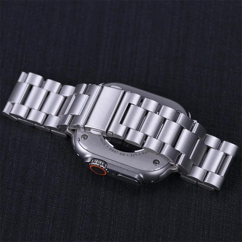 Stainless Steel Strap For Apple Watch Band 45mm Ultra 49mm 41mm 40mm 44mm 46mm Strap Metal Bracelet For Iwatch Series 11 10 42mm