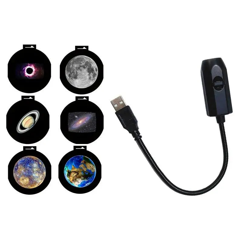 USB Moon Earth 360 Degree Projection Lamp Starry Sky Night Light Remote Control for Kids Bedroom Birthday Gift Home Ambiance