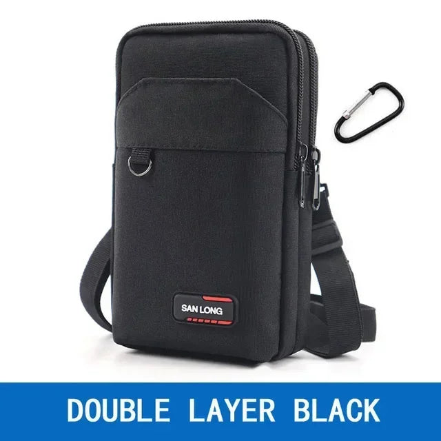 Waterproof Waist Bag Purse Single/double Layer Outdoor Waist Fanny Pack Men Phone Pouch Camping Hunting Tactical Bag with Belt