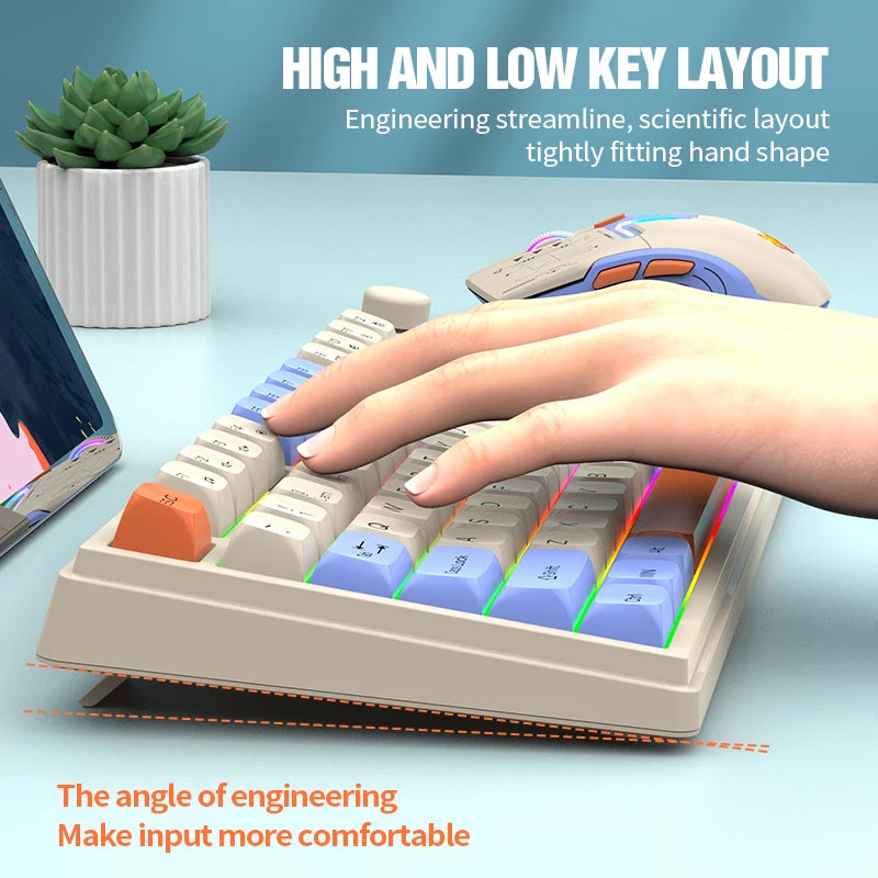 XUNSVFOX K920 Bluetooth Wireless Keyboard Mouse Set Dual Model Laptop Home Office Gaming USB Light Charging