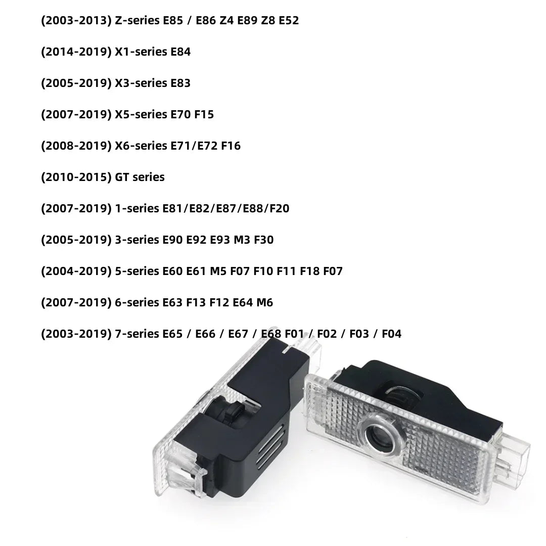 2Pcs Led Car Door Welcome Light Laser Projector Lamp For Bmw M Performance M2 M3 M4 M5 M6 E46 E90 E60 F10 F30 E39 E36 F20 E87