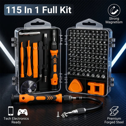 115 In 1 Precision Screwdriver Set Flexible Shaft Magnetic Bits Kit Professional Electronics Laptop Cell Phone Repair Tools