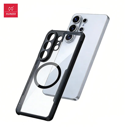 Xundd For Samsung Galaxy S25 S26 Ultra S26 Plus Magnetic Ring Case Camera Protect Airbag Shockproof Shell with 360° Spin Holder