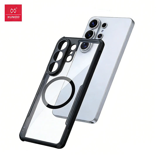 Xundd For Samsung Galaxy S25 S26 Ultra S26 Plus Magnetic Ring Case Camera Protect Airbag Shockproof Shell with 360° Spin Holder