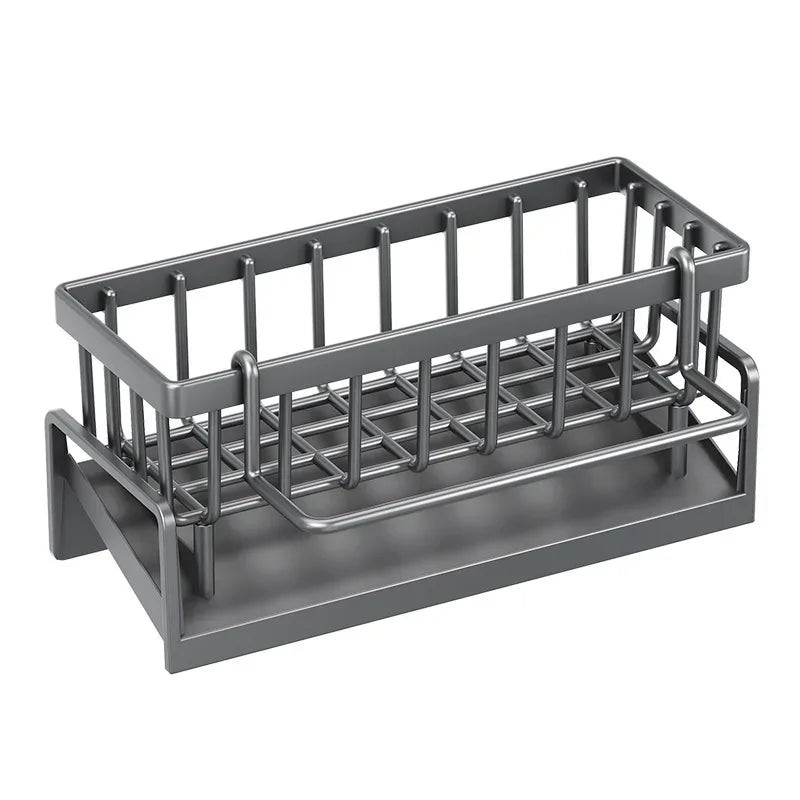 Kitchen Sink Drain Rack No-Drill Storage Shelf