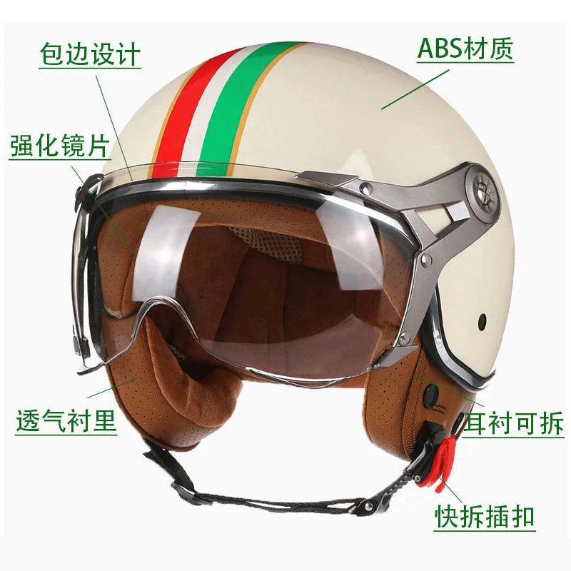 BLD Open-Face ABS Motorcycle Helmet, M–XL