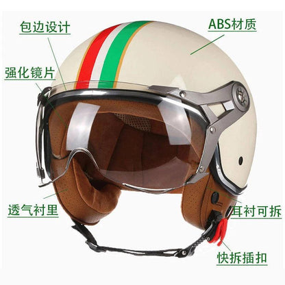 BLD Open-Face ABS Motorcycle Helmet, M–XL