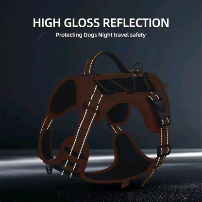 Reflective No-Pull Tactical Dog Harness