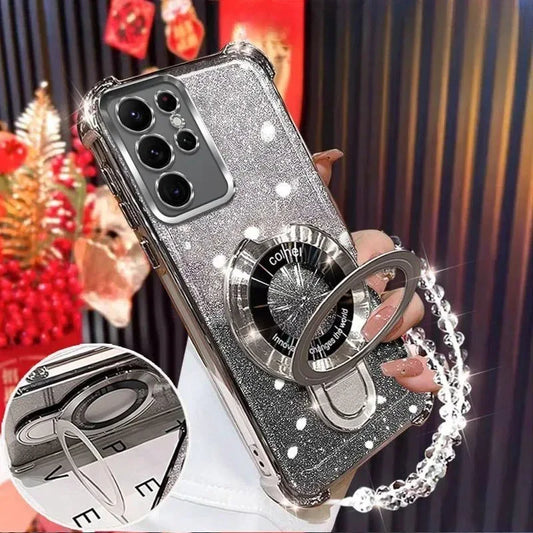 Samsung Glitter Magnetic Bracelet Shockproof Case Cover