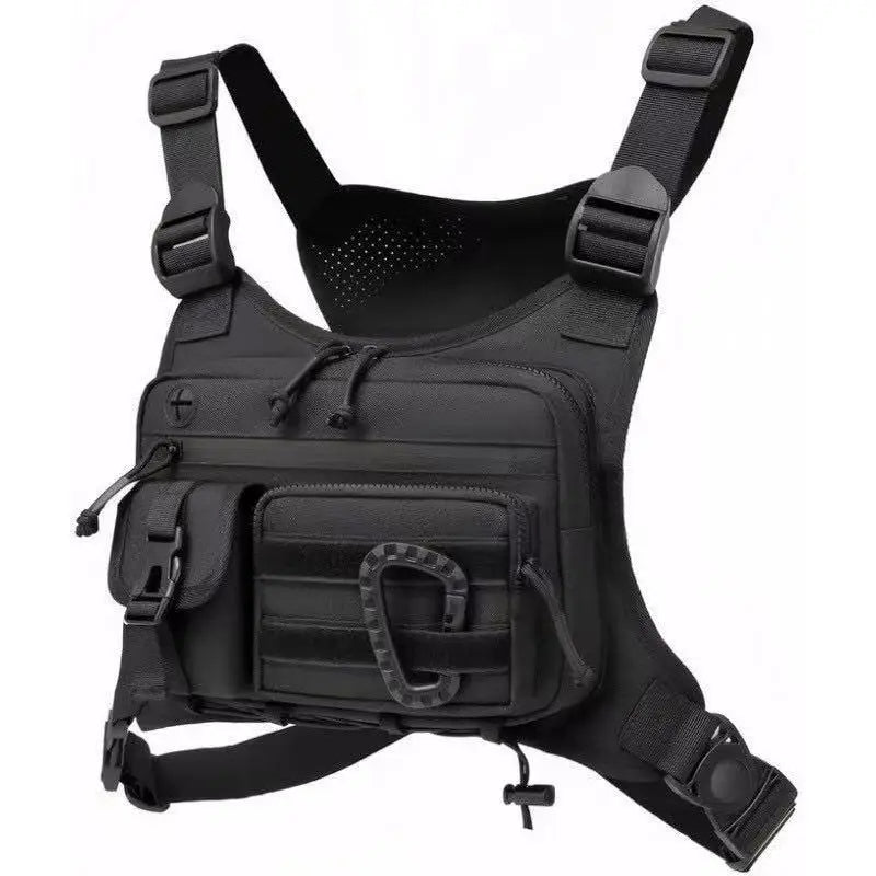 HOMEFISH Outdoor Chest Bag For Men and Women, Tactical Vest For Running, Cycling, EDC Chest Pack Rig For Sports and Workouts