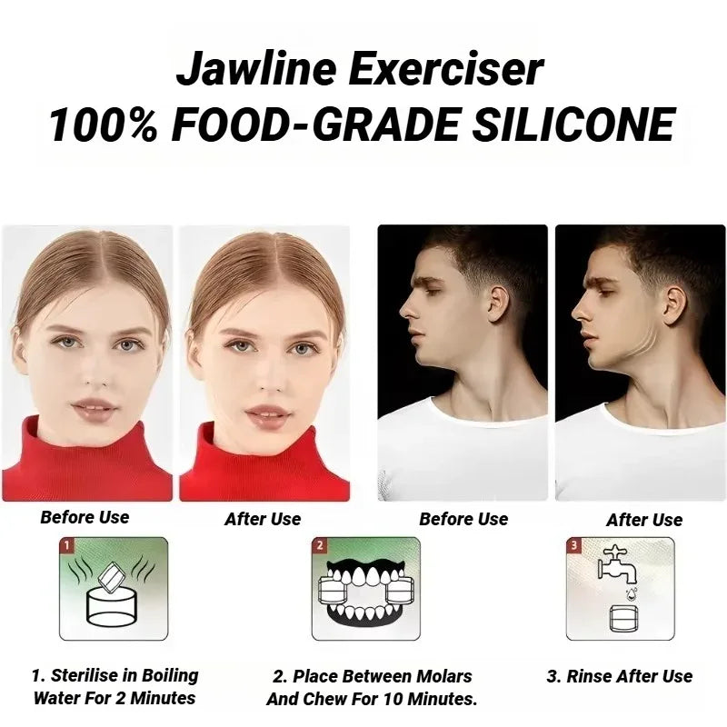 U Shape New Facial Jaw Exerciser And Neck Toning Jawline For Men Women Face Muscle Trainin Resistance Levels Double Chin Reducer - Urbizia