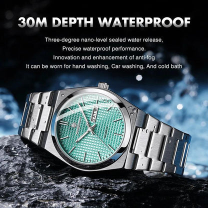 PAAZOMU Original Luxury Men Clock Fashion Luminous Waterproof Chronograph Date Watch For Man Leather Quartz Men's Watches Reloj