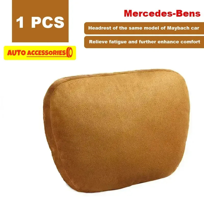 Car Headrest Neck Support Pillow – Maybach Design, Soft & Adjustable - Urbizia