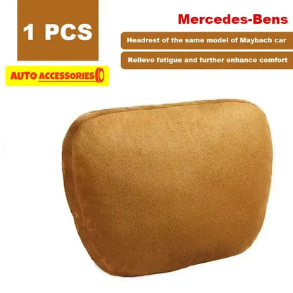 Car Headrest Neck Support Pillow – Maybach Design, Soft & Adjustable - Urbizia