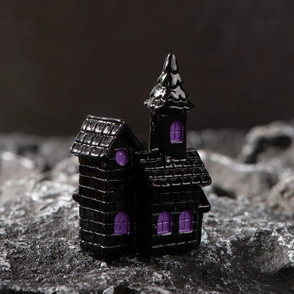 Miniature Halloween Resin Figurines – 3D Horror Raven, Tombstone, Ghost & Skull Ornaments