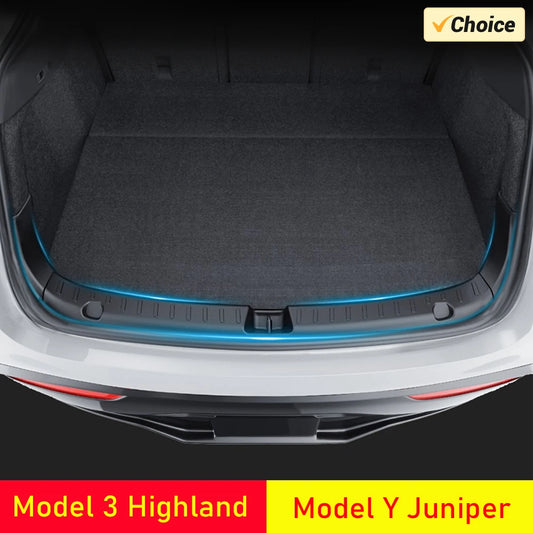 USVOTOV for Tesla Model Y Juniper Launch Model 3 2025 2026 Trunk Sill Guard Cargo Mat Rear Bumper Protector TPE Pads Accessories