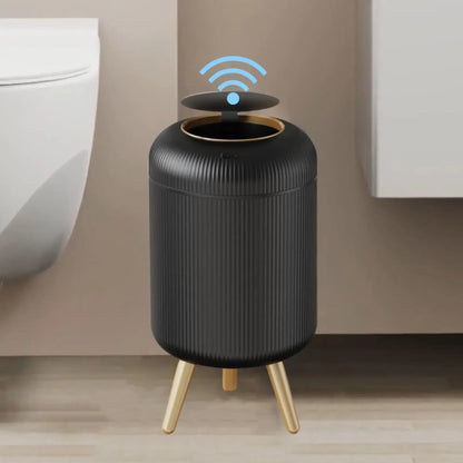 Automatic Trash Can with Lid, Small Plastic Smart Trash Can, Motion Sensor Trash Can for Bedroom, Bathroom, Kitchen, Office - Urbizia
